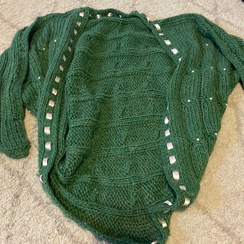 Forest green shrug